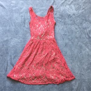 Adorable pink lace dress!
